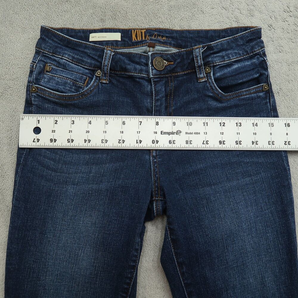 KUT from the Kloth Jeans Women's Size 2 Blue Mid-Rise Katy Boyfriend 29" Inseam - Picture 8 of 16